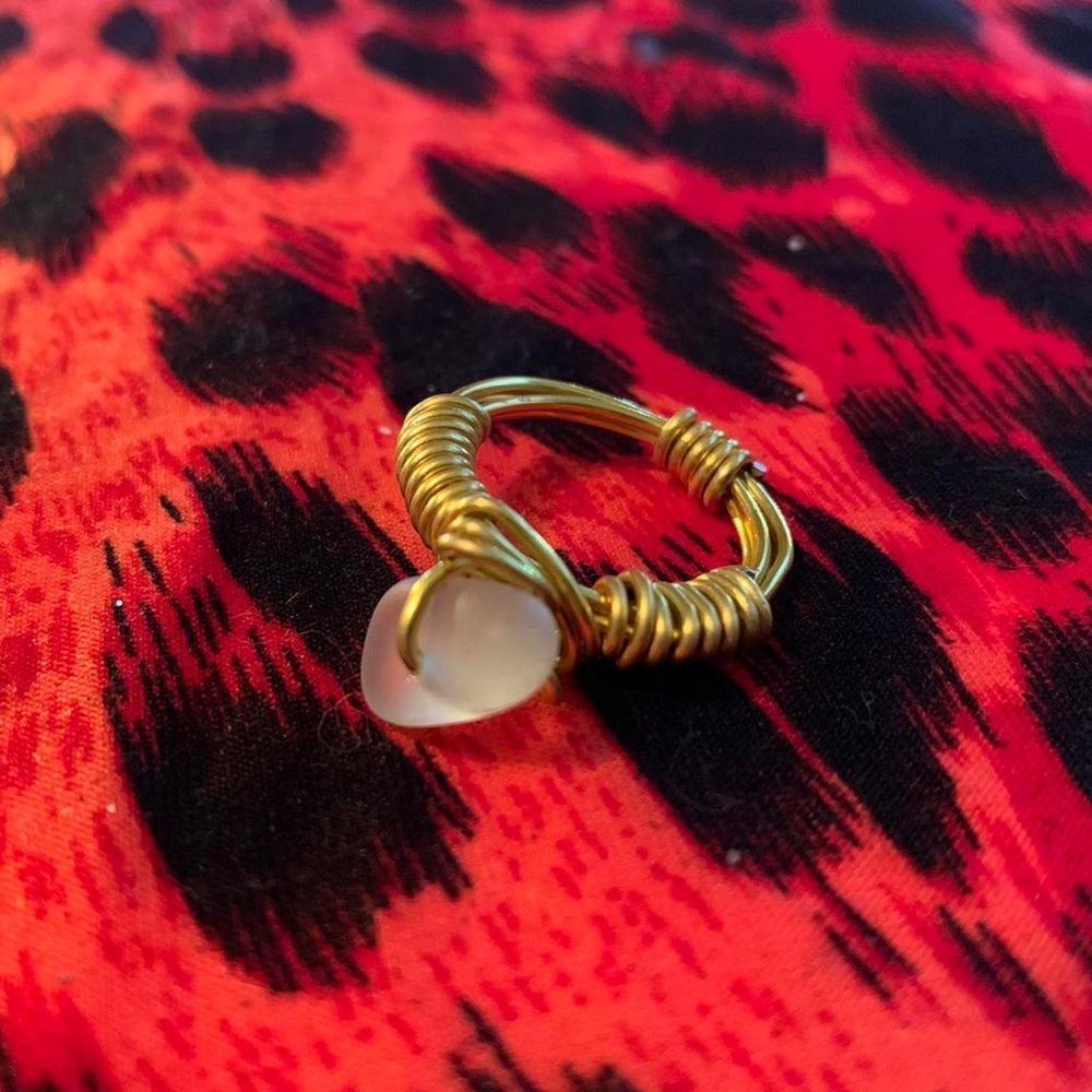 Golden Sea Glass Ring